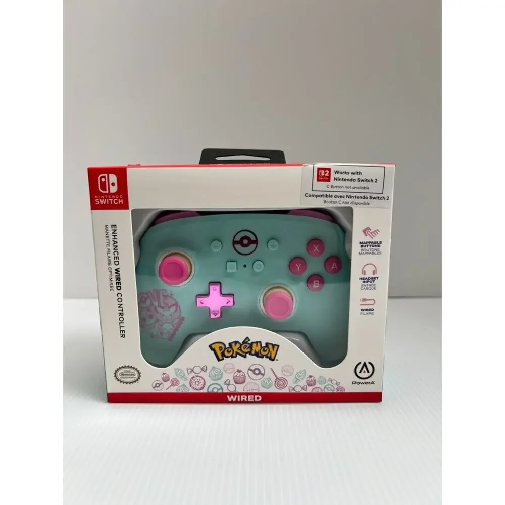Pokemon Sweet Friends Nintendo Switch Case & Wired Controller Bundle NEW